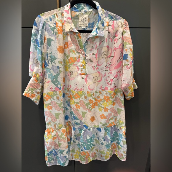 Arthur Jane Claire Floral Tiered Dress Boho Anthropologie Style Womens Size S - Picture 2 of 4